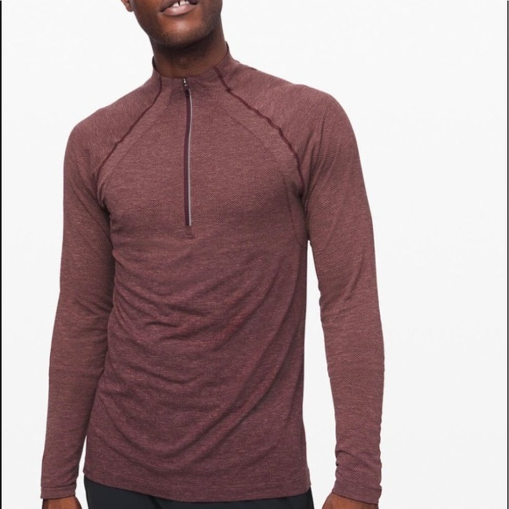 Lululemon | Men's Metal Vent Tech 1/2 Zip | Maroon | Medium